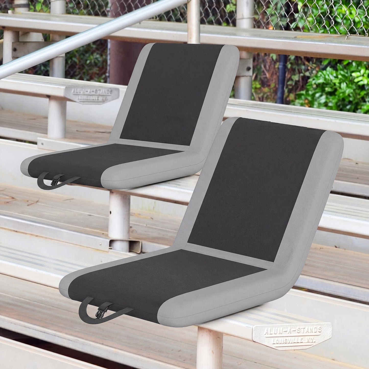 Padded Stadium Seat with Back Support and 6 Reclining Positions