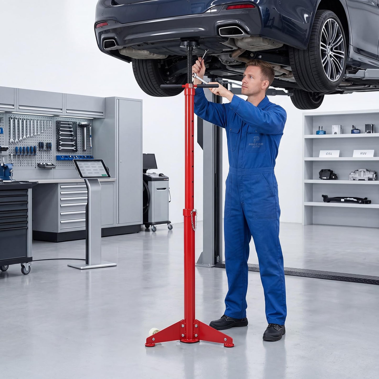 0.75 Ton Under Hoist Stand with Dual Height Adjustment