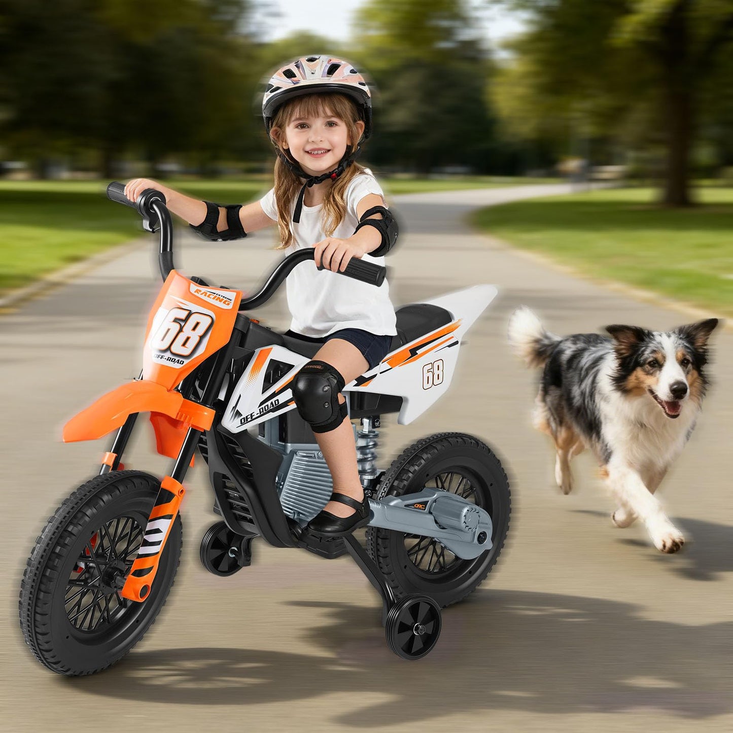 12V Kids Dirt Bike with Twist Throttle Grip Electric Motorcycle with Music