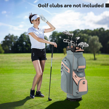 Golf Cart Bag Molded Lock Top Golf Bag with 14-Way Full Length Dividers