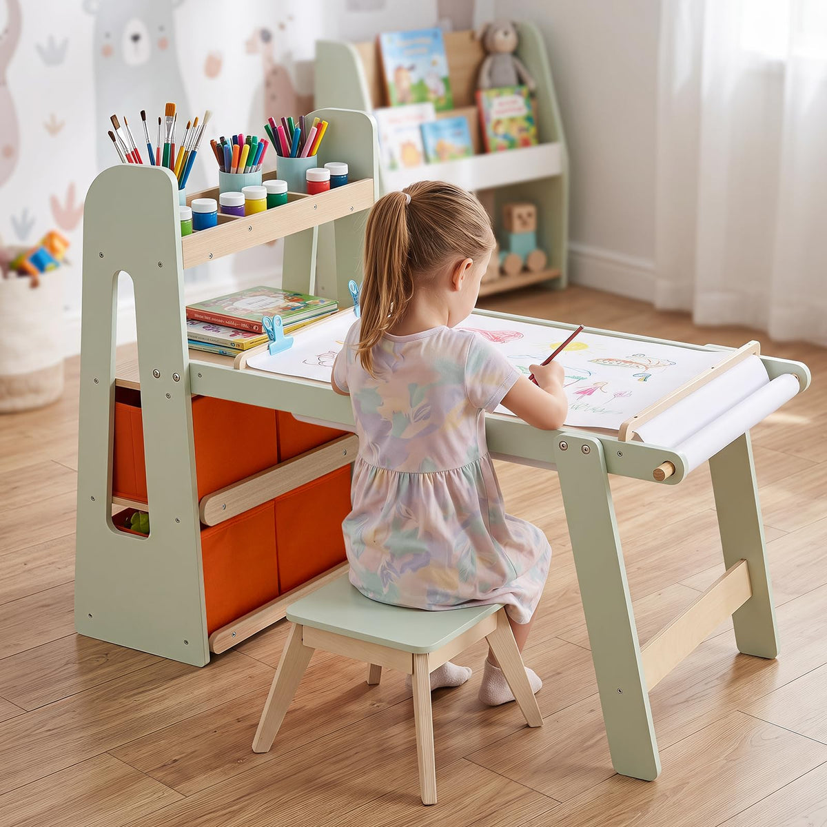Kids Art Table and Chair Set, Children Activity Table