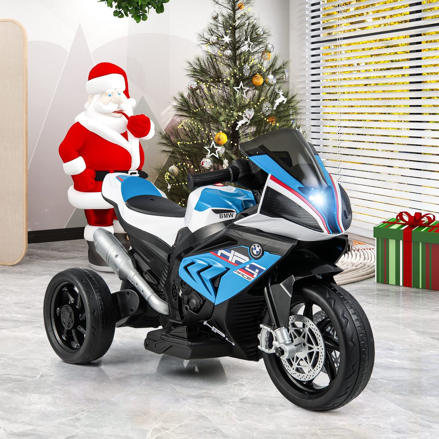 12V Kids Motorcycle Ride-On Toy with Music and Headlight