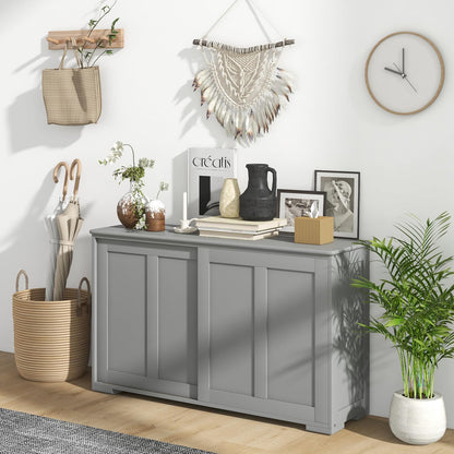 Storage Sideboard with Sliding Door and Double Partition