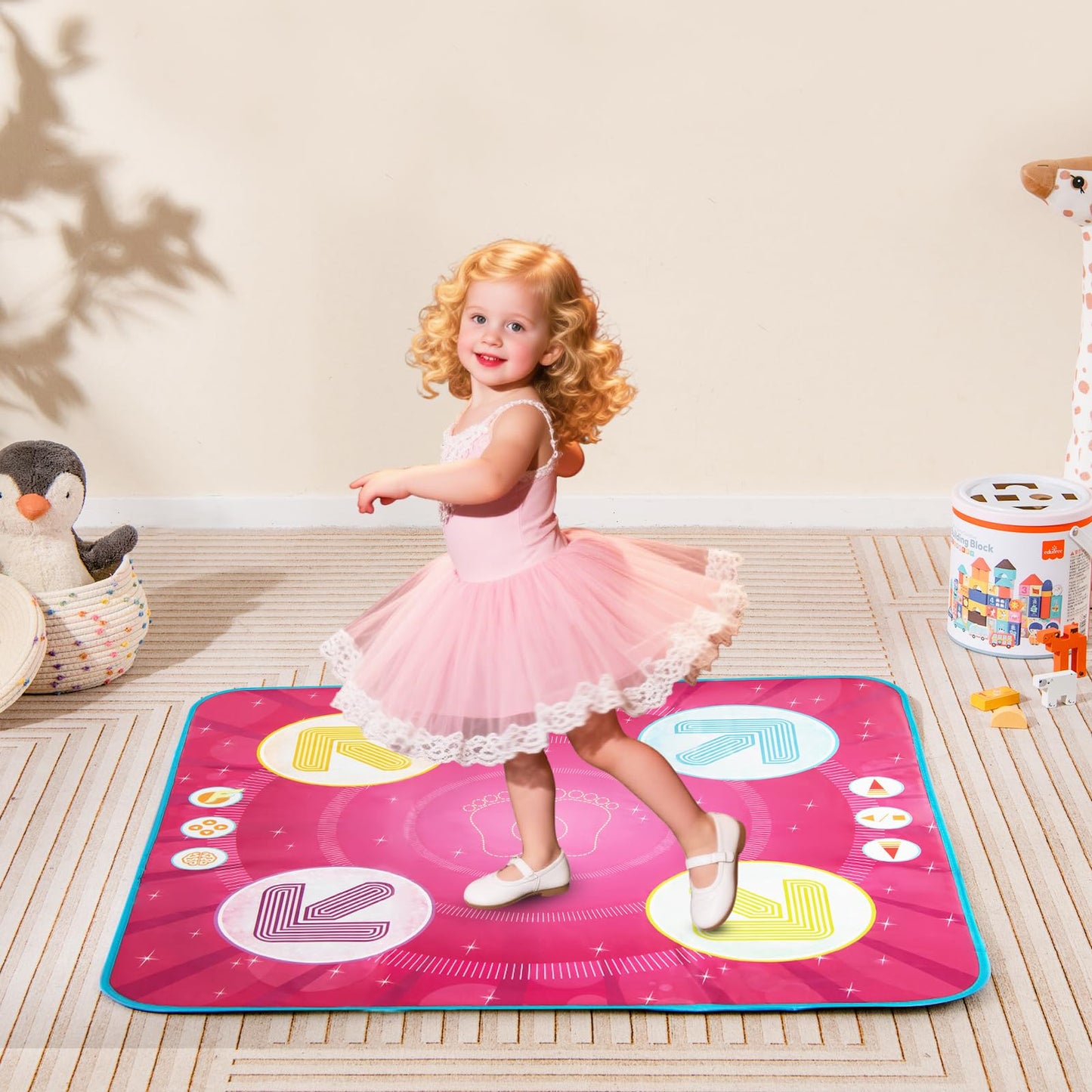 Fun Dance Mat with 8 Background Music and Adjustable Volume for Kids