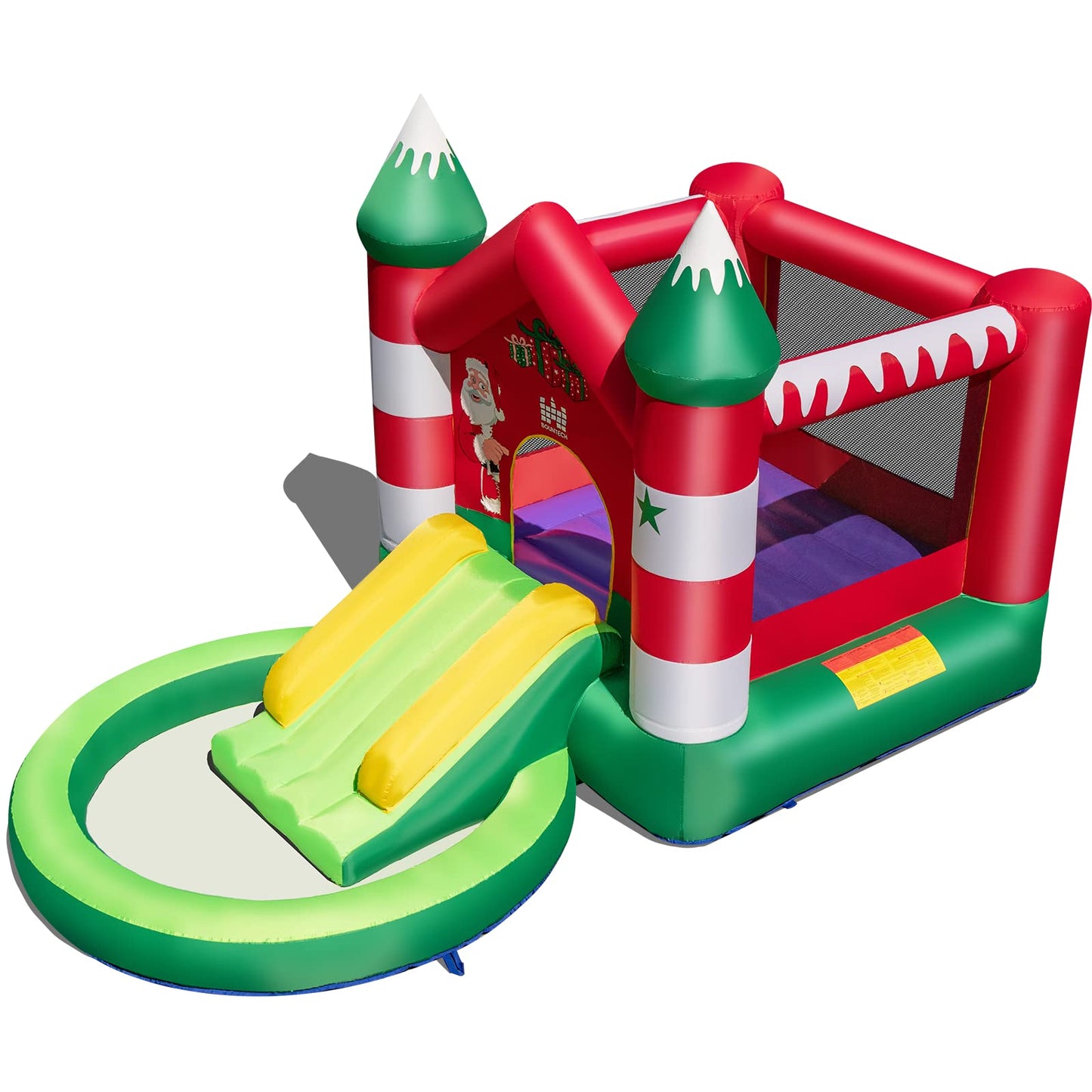 Inflatable Bouncy Castle Christmas Themed with Ball Pit without Blower