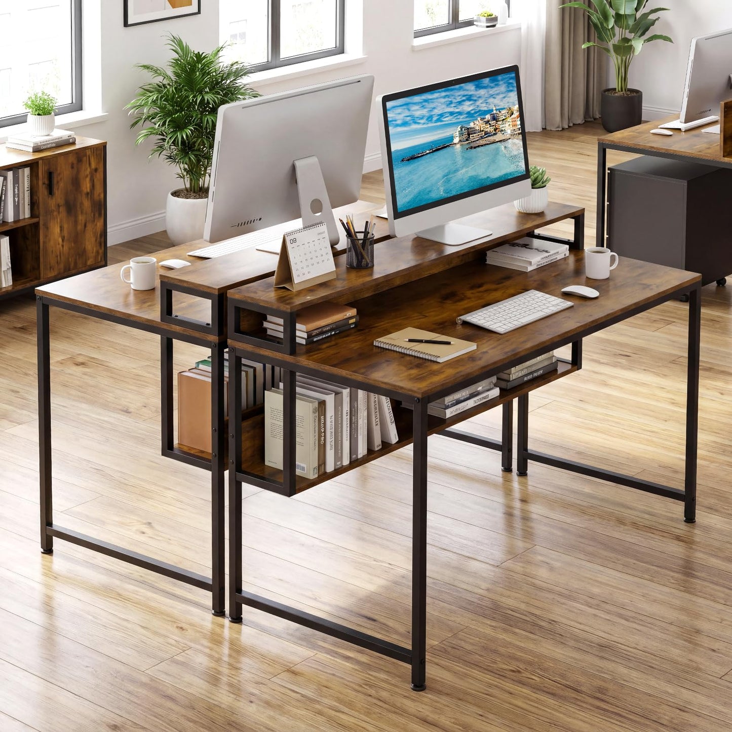 120cm Computer Desk, Industrial PC Laptop Table Writing Workstation