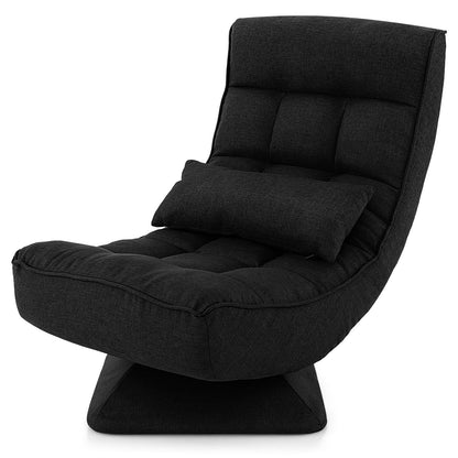 4-Position Adjustable Floor Chair with Swivel Base