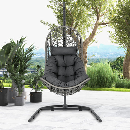 Swing Egg Chair with Stand for Garden Patio Yard Living Room