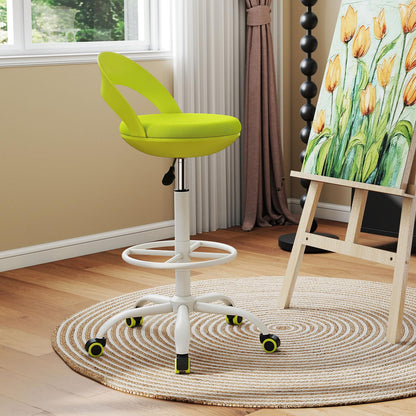 Drafting Stool Rolling Tall Desk Chair with Wheels