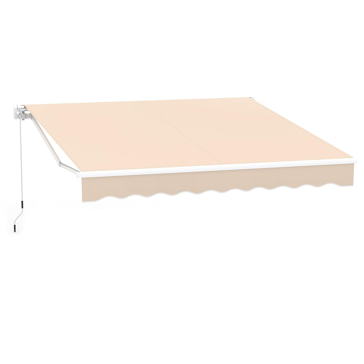 3 x 2.5m Retractable Manual Awning, Anti-UV and Waterproof Garden Patio Canopy