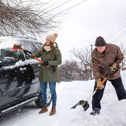 4 in 1 Extendable Snow Shovel 3 Adjustable Sizes Snow Kit for Car