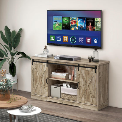 TV Stand with Adjustable Shelves for TVs up to 65 Inches