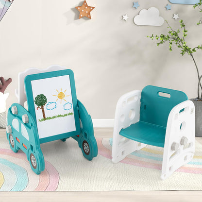 5 in 1 Convertible Kids Art Easel with Double-Sided Magnetic Dry Erase