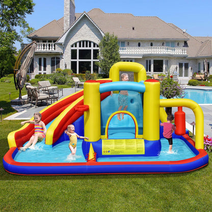 Large Water Bounce House with Air Blower Blow up Inflatables Park for Kids