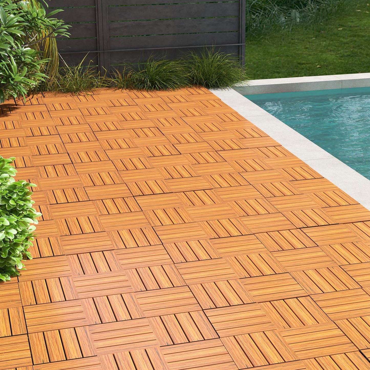 30 x 30cm Waterproof Interlocking Floor Tiles Tools Free Assembly