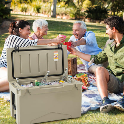47L Portable Rotomolded Cooler with Integrated Cup Holders