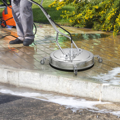 GiantexUK 21’’ Pressure Washer Surface Cleaner 4000 PSI Flat Floor Cleaning Washer with 3/8" Quick Connector