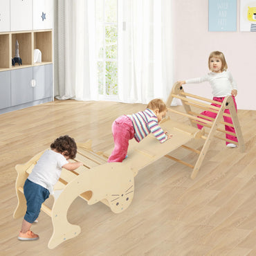 7 in 1 Indoor Wooden Foldable Climbing Toys for Toddlers