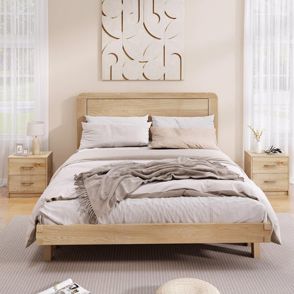 2-Drawer Nightstand with Storage for Living Room Bedroom