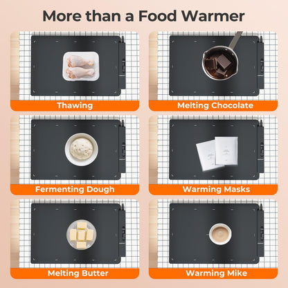 Electric Silicone Food Warming Mat with Fast Full Surface Heating