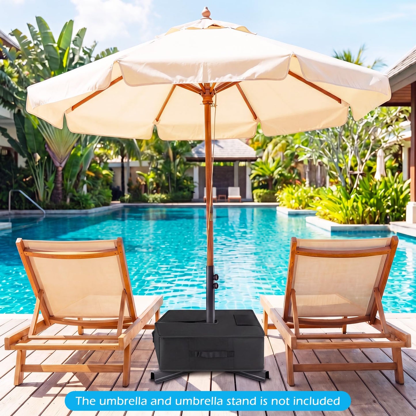 Parasol Base Weight Bag, 40KG Sand Fillable Umbrella Stand