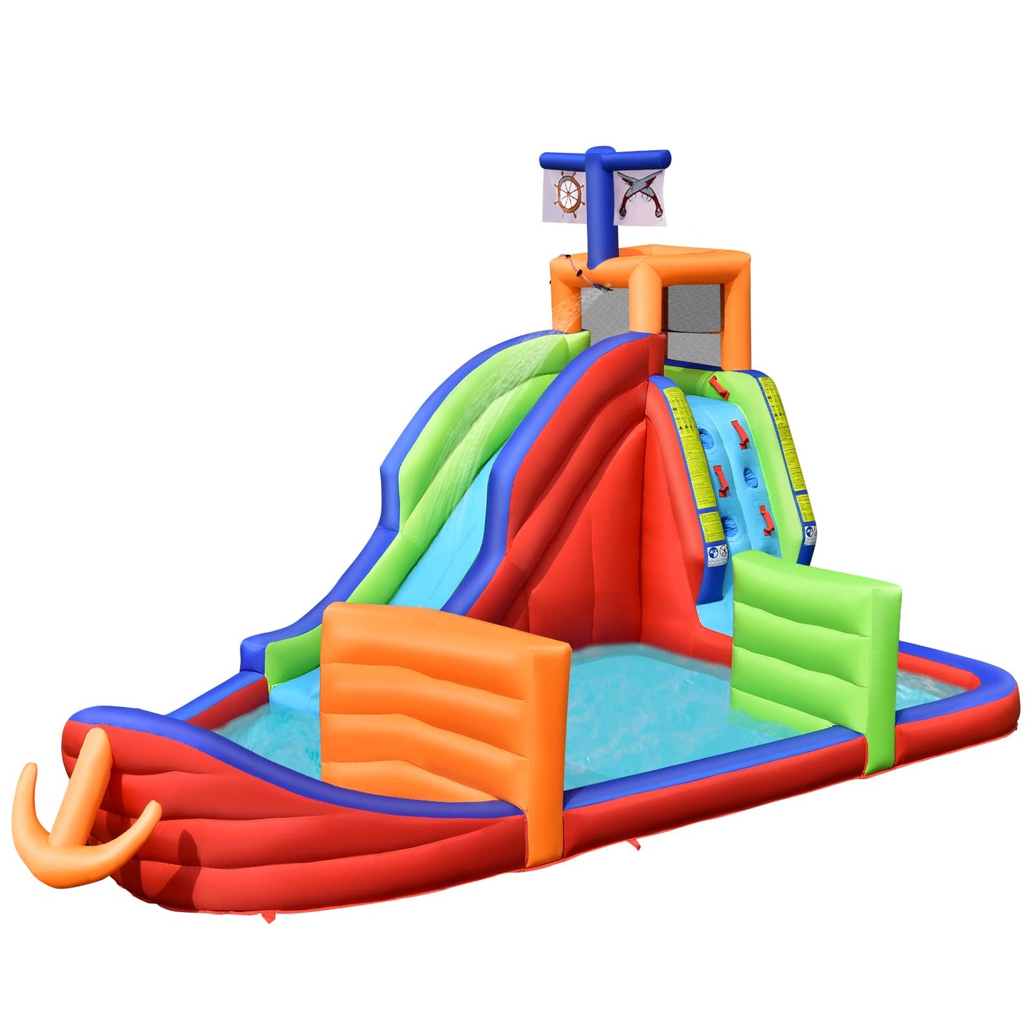 Outdoor 6 in 1 Inflatable Water Slide with Water Guns