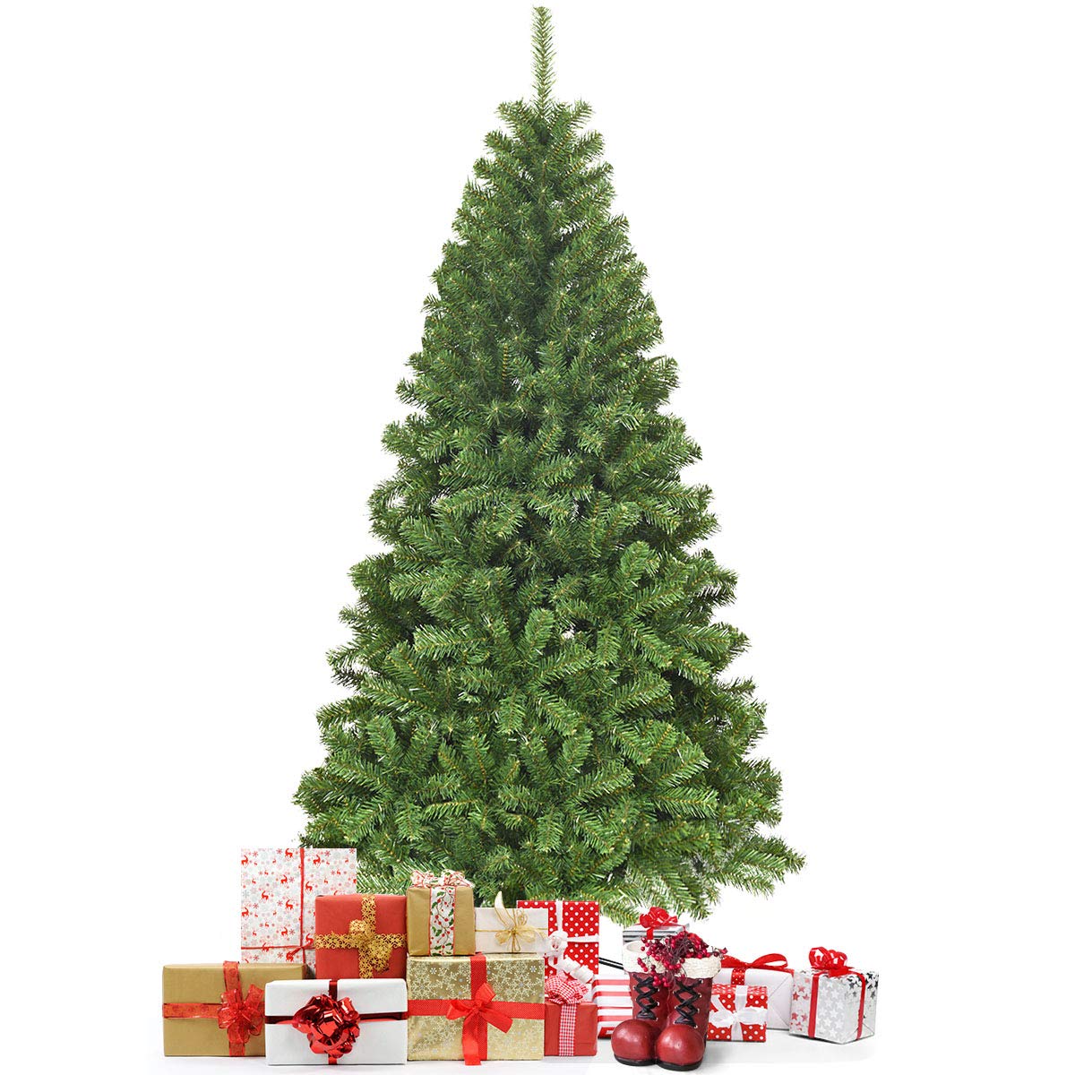6FT Artificial Christmas Tree with 928 Branch Tips and Metal Stand