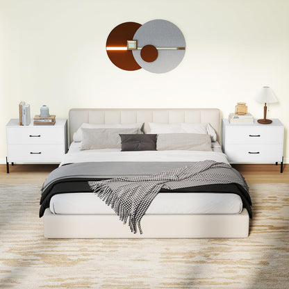 Wooden Chest of Drawers, 2-Drawer Dresser Storage Cabinet