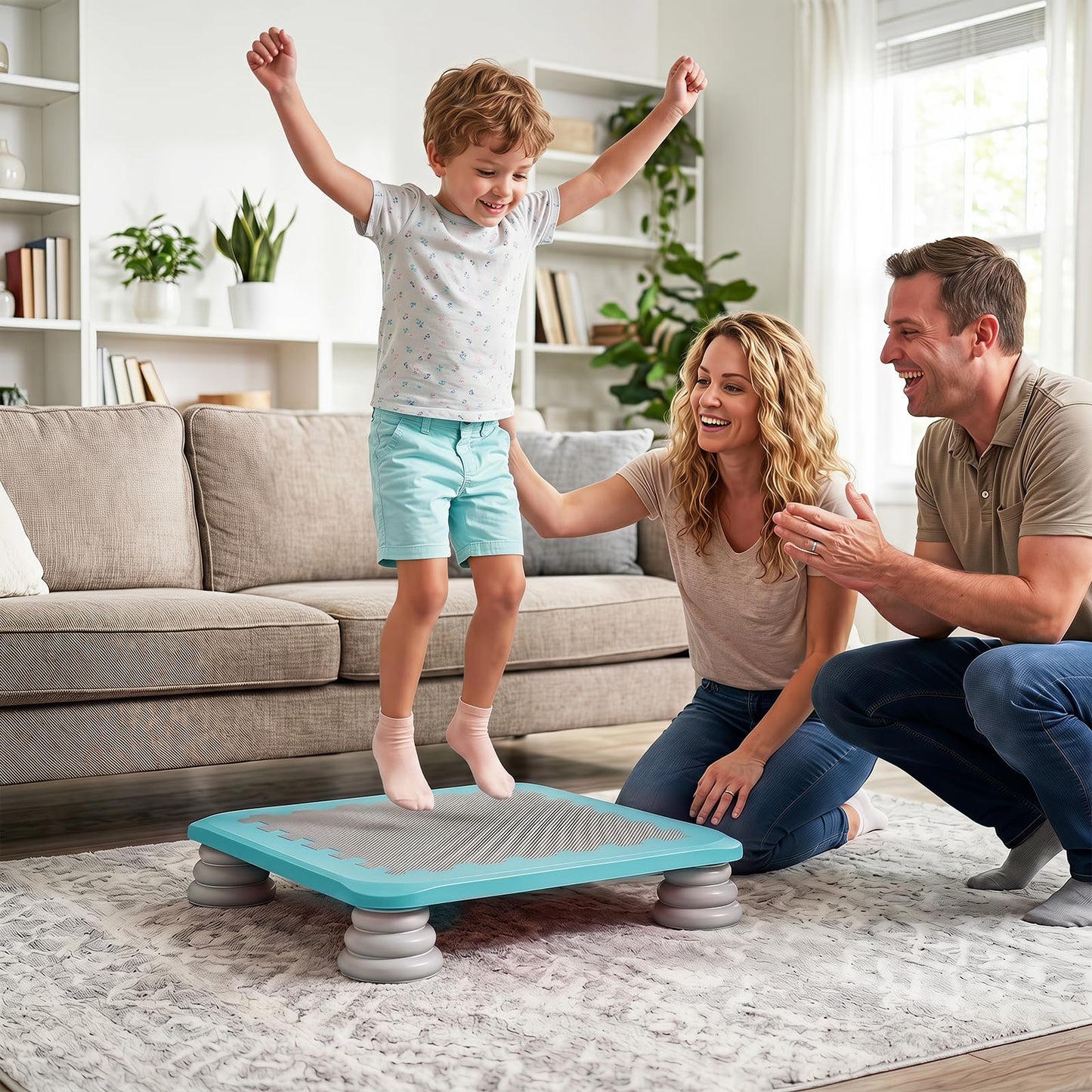 Mini Trampoline for Kids, 65cm Trampoline Bouncing Board