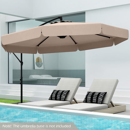 2.9M Patio Cantilever Parasol with Cover and Tilt Function