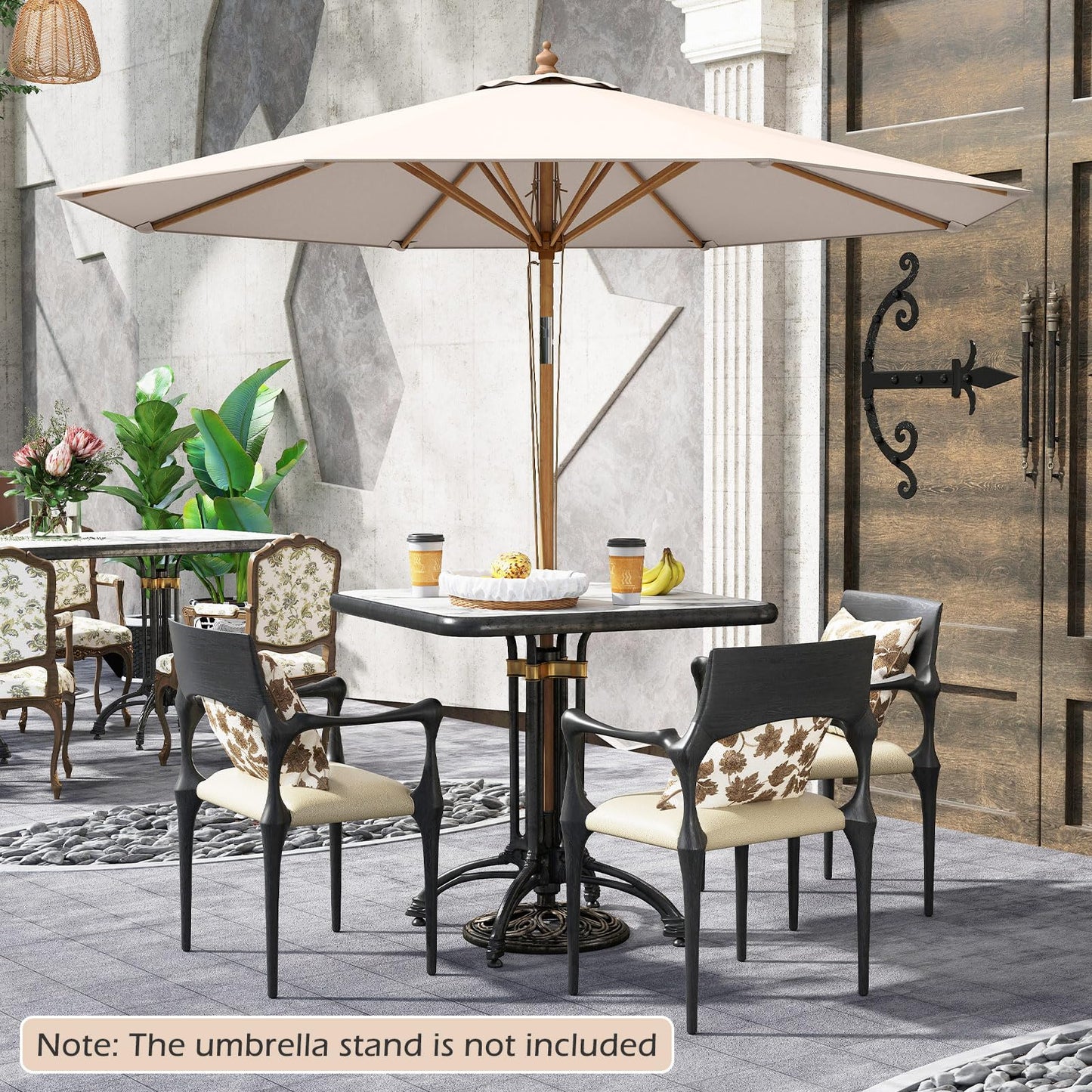 2.3M Garden Parasol, Outdoor Heavy Duty Umbrella