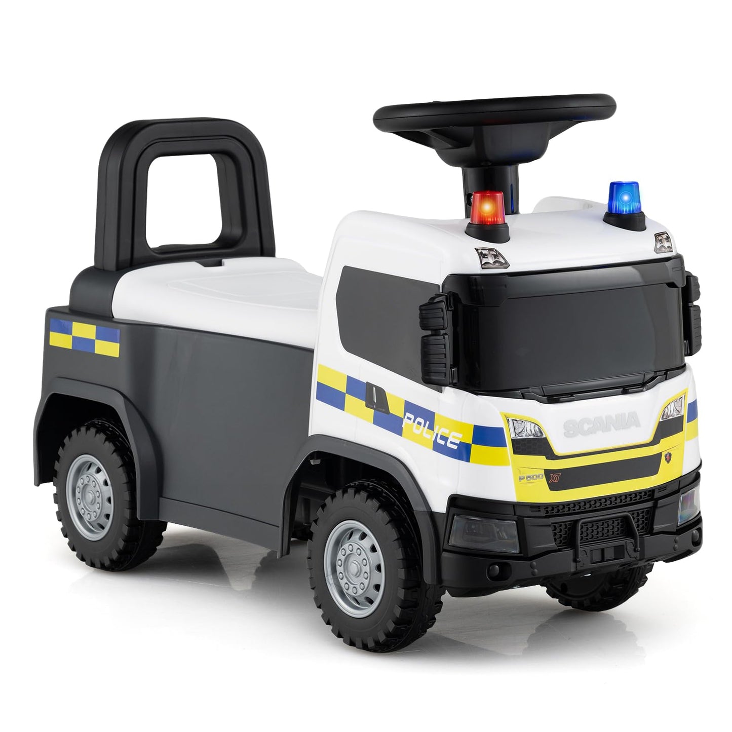 Kids Ride On Push Car with Lights and Under-seat Storage