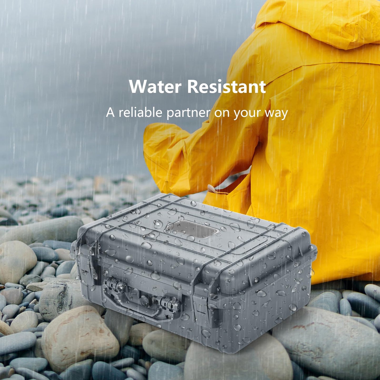 GiantexUK Waterproof Hard Case, Protective Camera Case with Customized Foam