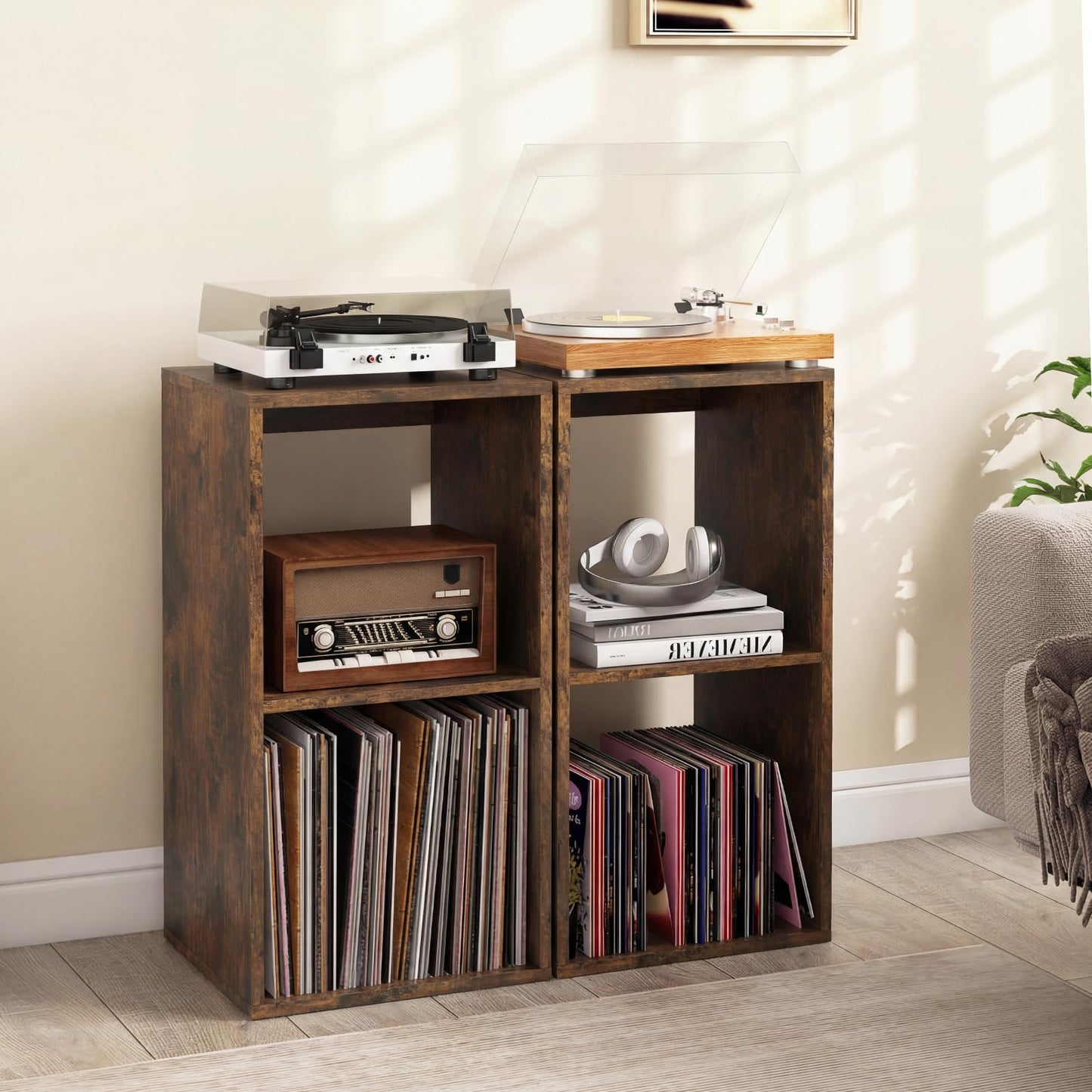 Bookshelf, Modern Vertical Bookcase with Anti-tipping Kits