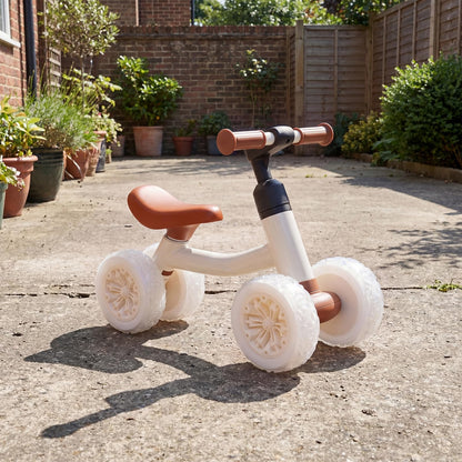 Baby Balance Bike, 4 Colorful Lighting Wheels Toddler Bikes with Adjustable Handlebar & Seat