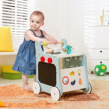 6 in 1 Wooden Baby Walker for 12 Months +