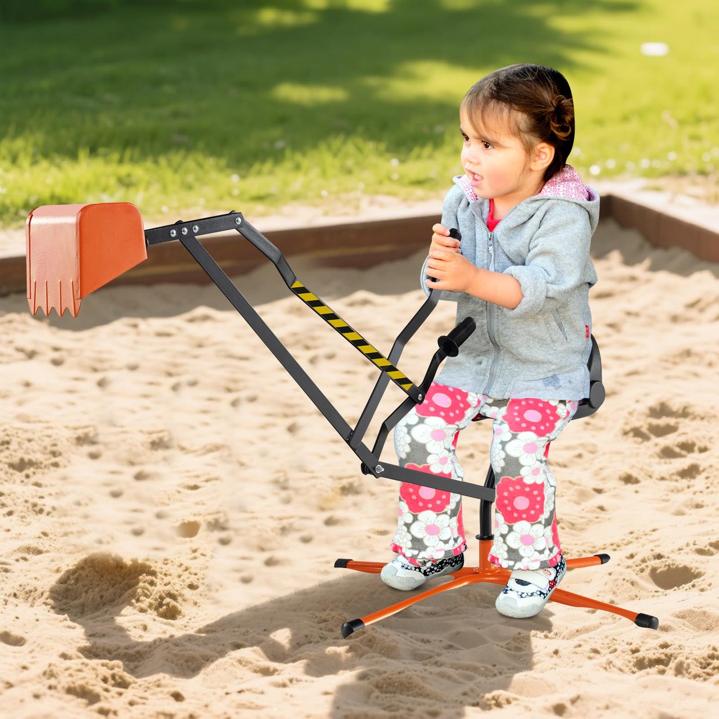 Children Construction Excavator with 2-Handed Controls & 360° Rotatable Function