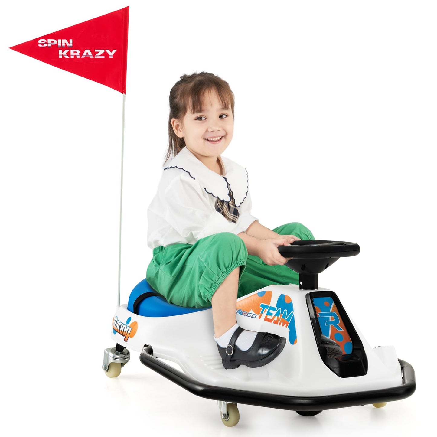 Electric Drifting Go Kart for Kids with 360° Spin Wireless Connection and USB