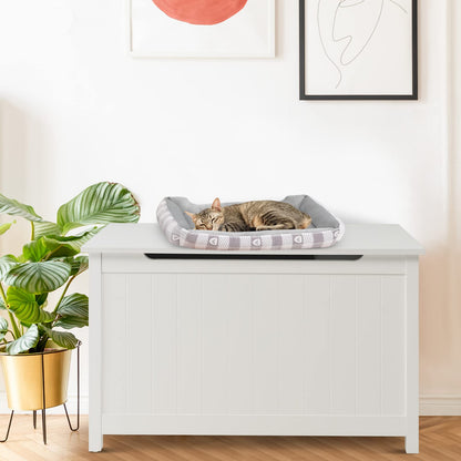 Wooden Cat Litter Box Enclosure with Top Opening