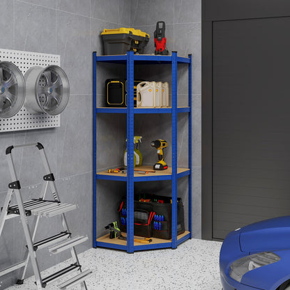 4-Tier Corner Shelving Unit 720KG Heavy Duty for Warehouse Pantry Shed and Kitchen