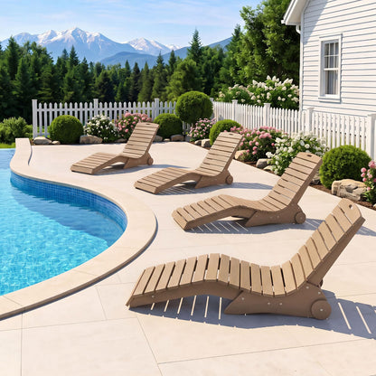Ergonomic S Shape, up to 14.5-22cm of Water, Anti-Floating Outdoor Sunbed Tanning Seat
