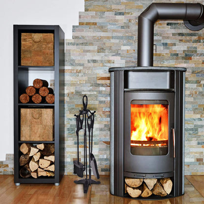 5 Piece High Quality Fire Companion Set Iron Fireplace Fireside Tools