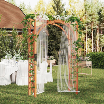 Wooden Garden Arch Entryway Trellis Pergola Arbour(160 x 60 x 215cm)