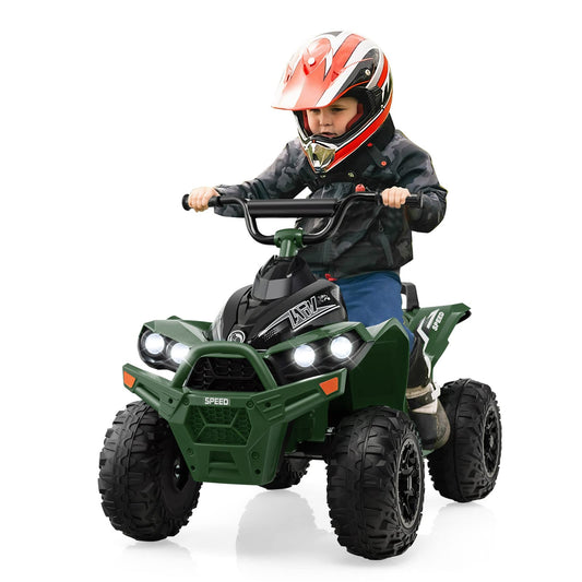 12V Kids Ride On ATV with 2 Speeds and LED Lights