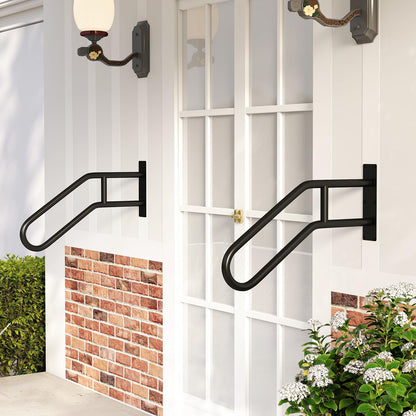Giantex Handrail for Outdoor Steps Wall Mount Non-Slip Safety Railings for 1-3 Steps