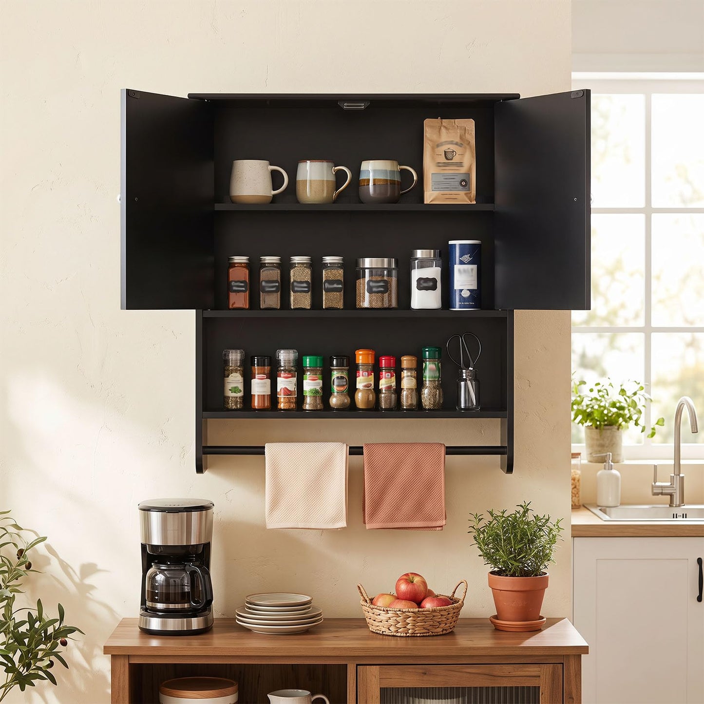 Bathroom Wall Cabinet, Over-The-Toilet Storage Cupboard