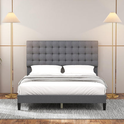 Elegant Floor Lamp with Linen Shade and Foot-Operated Switch