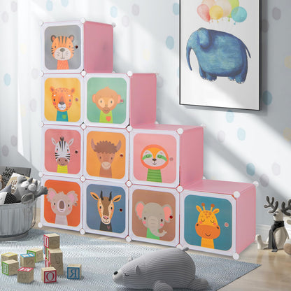 12 Cube Portable Kids Wardrobe with Hanging Section