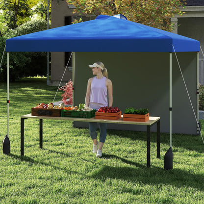 3 x 3 m Pop up Canopy Tent with 1 Sidewall Wheeled Bag