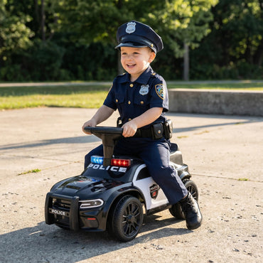 Police Kids Push Ride on Car with Steering Wheel and Siren Sounds for Kids Aged 18M+